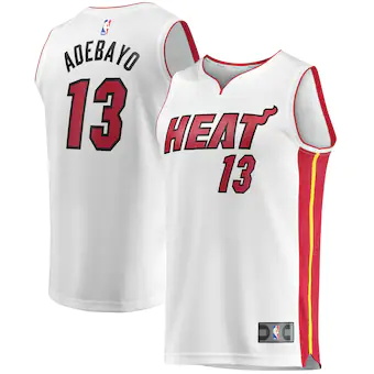 youth fanatics branded bam adebayo white miami heat fast br-352